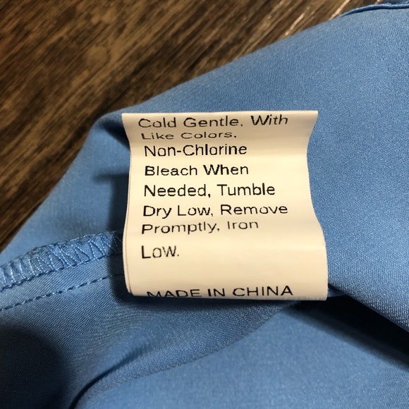 Baby Blue Satin Ruched Top - Picture 5 of 17